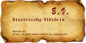 Bisztriczky Viktória névjegykártya