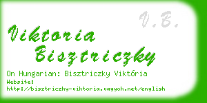 viktoria bisztriczky business card